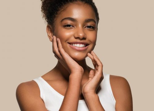 Photo of a woman with radiant skin after the Fire & Ice Facial