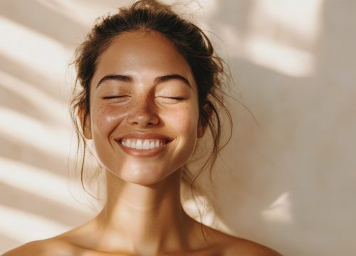 Photo of a smiling woman with great skin after HydraFacial® treatments