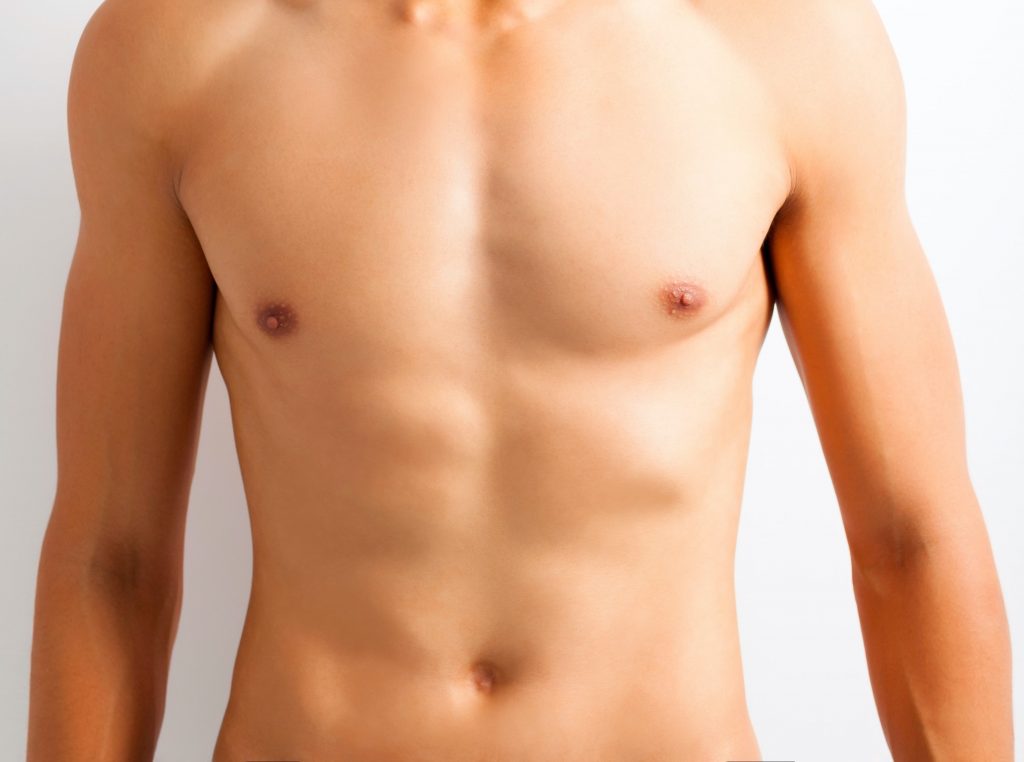 Photo of a flat, masculine chest